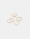 Sets Anillos Metal Set Anillos De Metal - Dorado