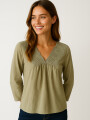 Blusa Lais Verde Grisaceo