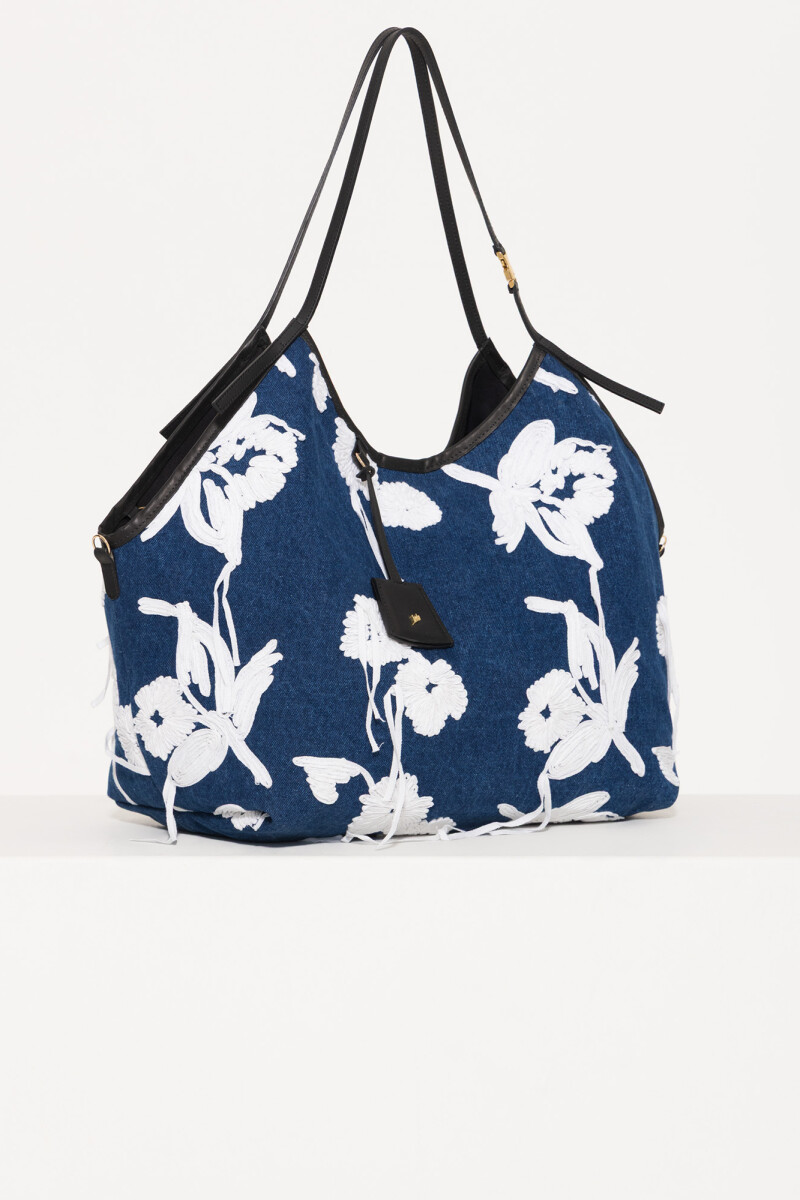 BOLSO OLI FLOWERS Azul
