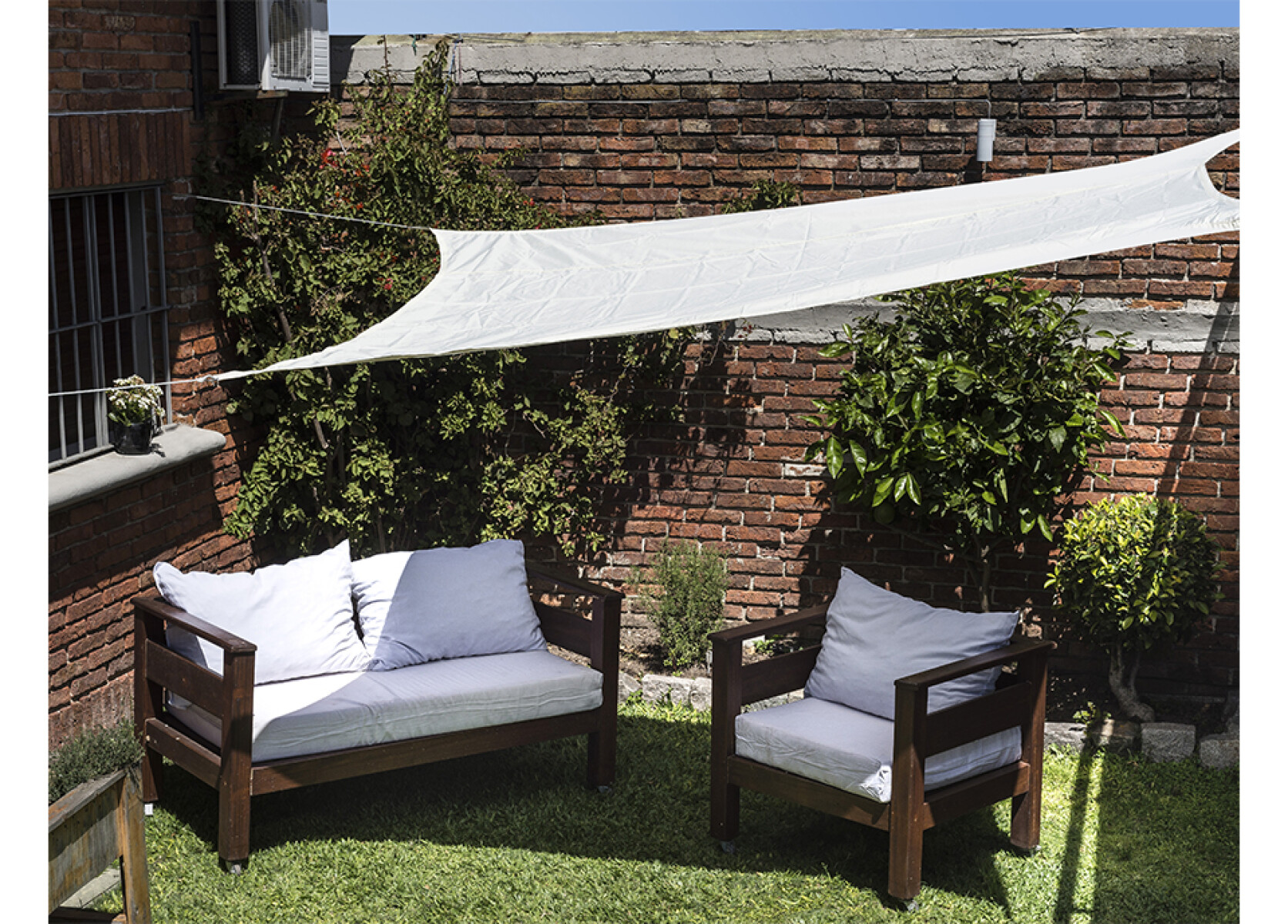 Malla Sombra Toldo Rectangular 3x2 Con Kit de Instalación - Beige 
