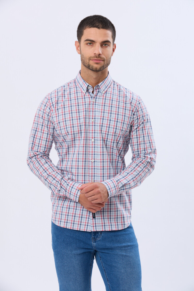 CAMISA SPORT A CUADROS - Rojo 