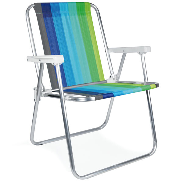 SILLA ALTA ALUMINIO AZUL