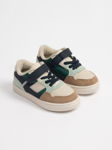 Zapatilla deportiva con velcro Azul