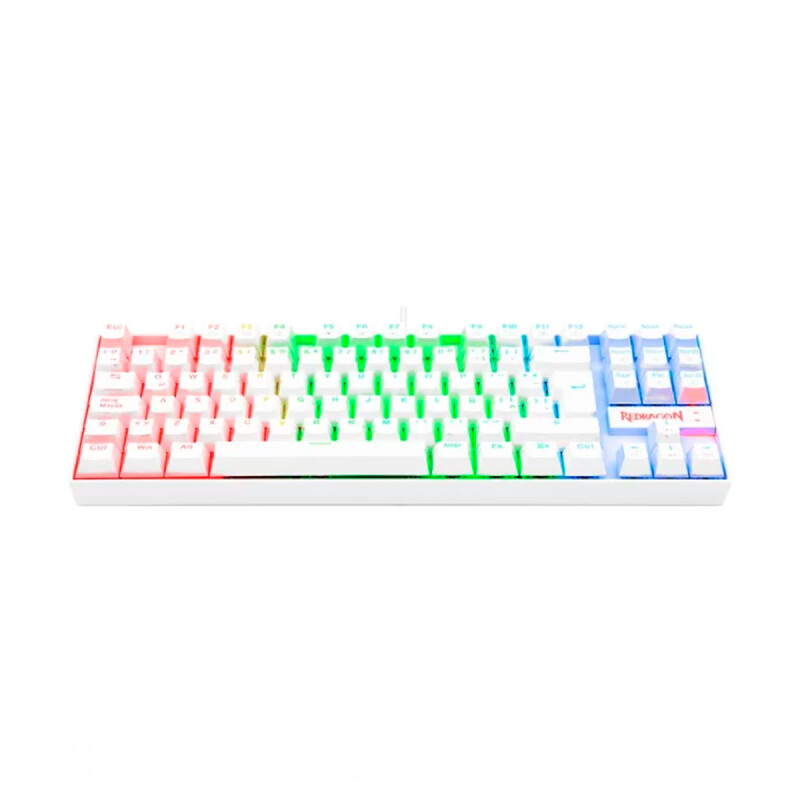 Teclado Gamer Redragon Kumara White RGB Switch Blue Teclado Gamer Redragon Kumara White RGB Switch Blue