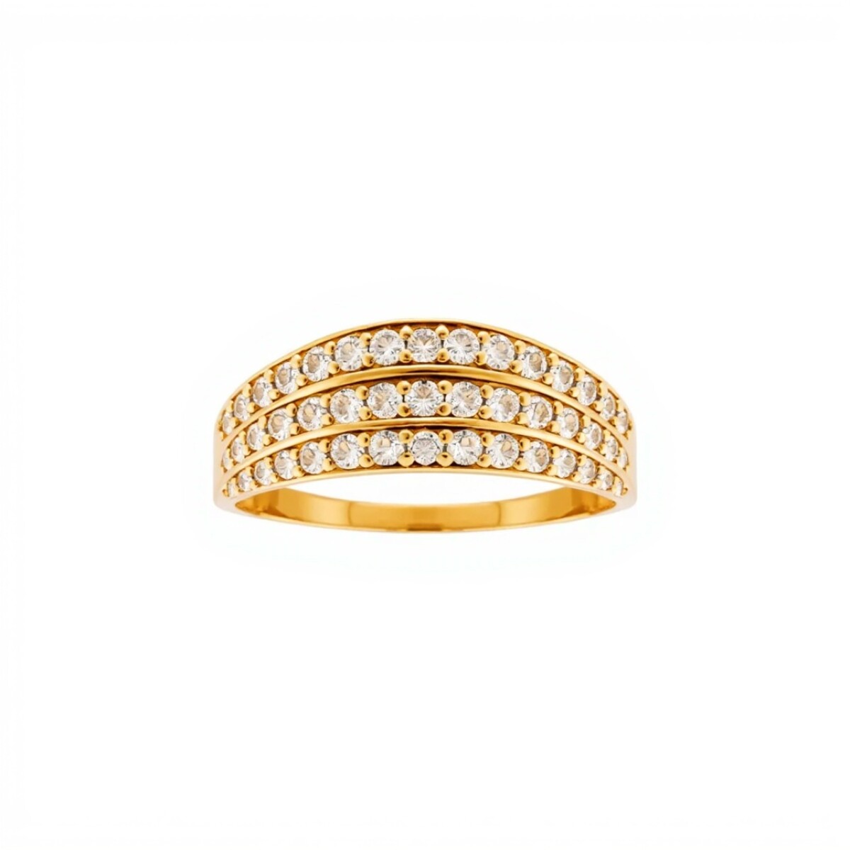 Anillo Tiara-Oro bajo-Piedras zirconias-AN8020 - conpiedra 