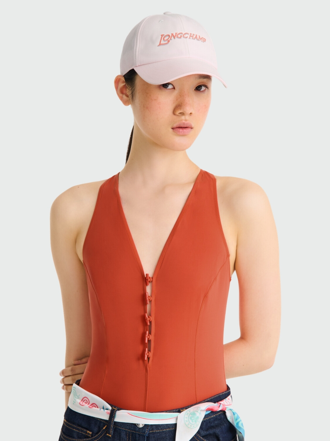 LONCHAMP - Gorra Rosa