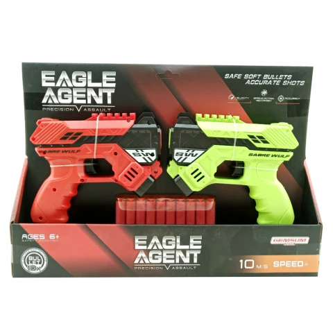 Set x 2 Pistolas con Balas de Gomas 16 cm U