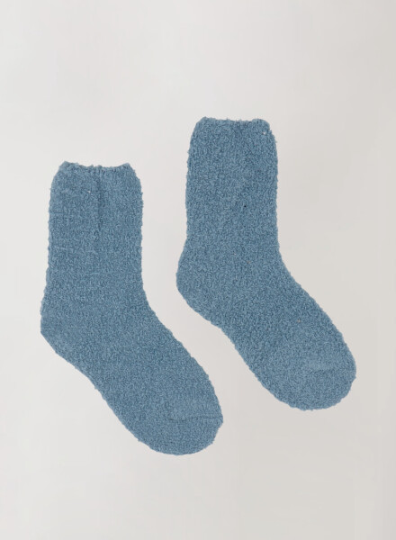 Media de chenille lisa kids Azul piedra