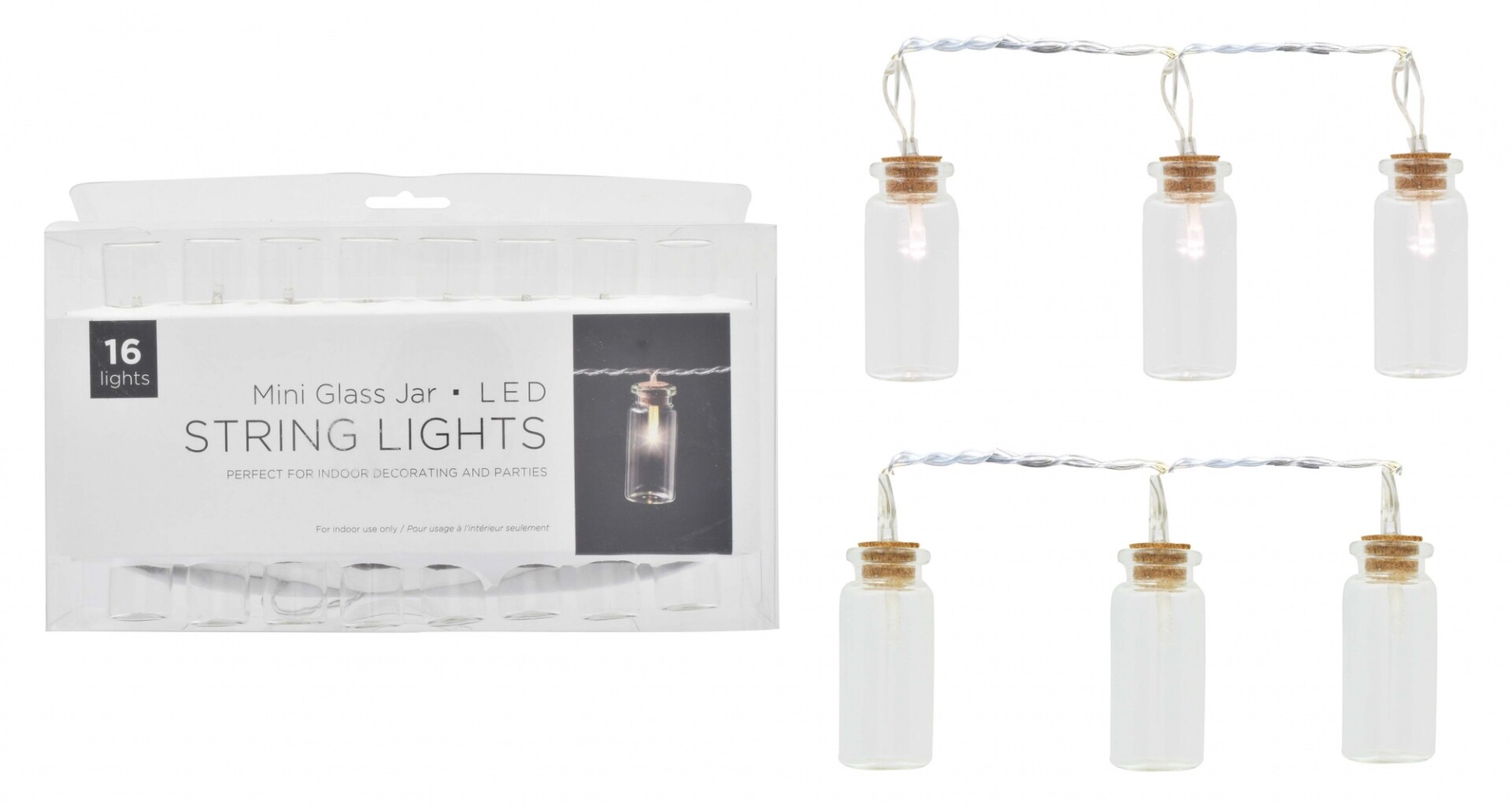 LUCES FORMA DE BOTELLITAS X16UDS 19127 