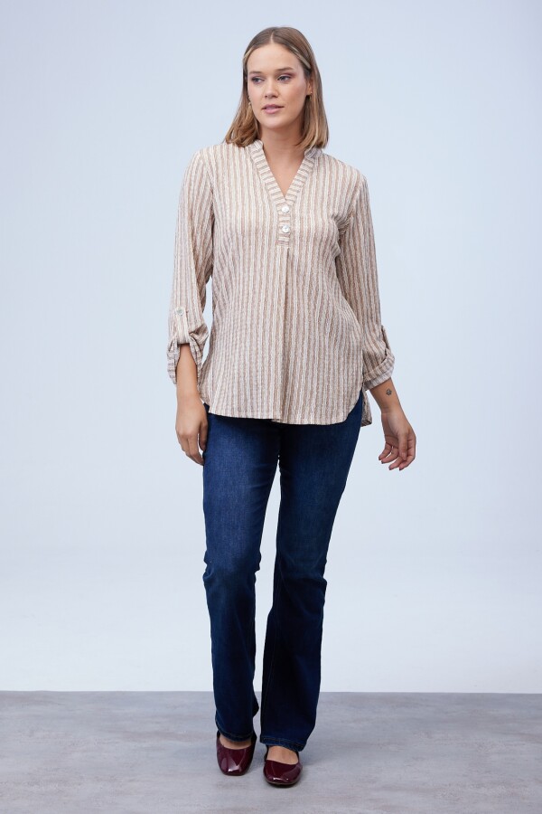 Blusa Casual BEIGE/MULTI