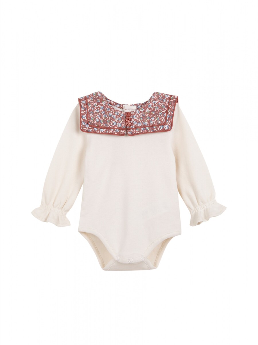 Body Con Cuello De Popelin Marfil