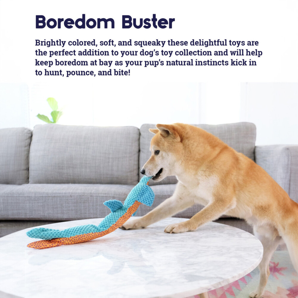 OUTWARD HOUND STUFFING-FREE TIBURÓN FLEXIBLE - AZUL L N/A
