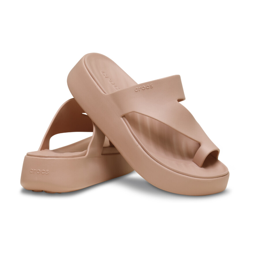 Sandalias Crocs Getaway Platform Toe Loop Mujer Pink Caramel