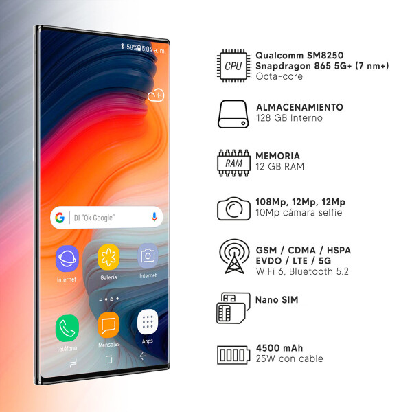Samsung Galaxy Note 20 Ultra 12/128 Gb 5g OLT CEL SAMSUNG NOTE 20 ULTRA 128 5G BK