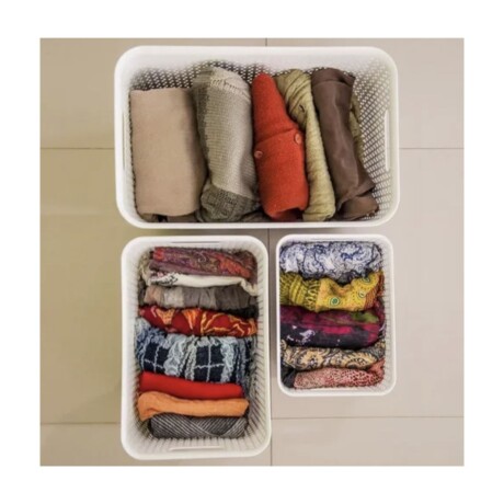 Caja organizadora con tapa Plasutil Trama 4.7lt Azul