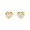 Caravanas Corazón chico de oro amarillo 18k con circonias Caravanas Corazón chico de oro amarillo 18k con circonias