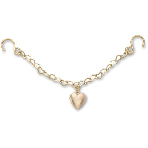 Jibbitz Gold Rivet Chain with Heart Multicolor