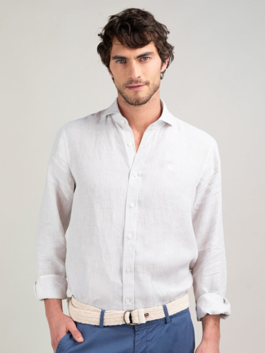 Camisa Lino El Ganso - Yale - Gris 