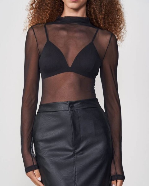 BLUSA TULE Negro