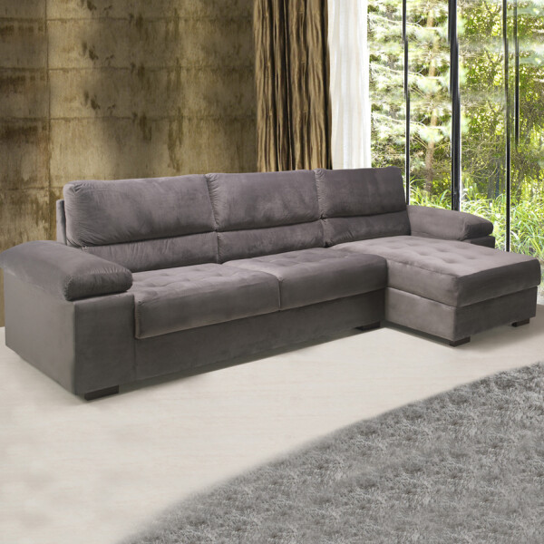 SOFA 2 CUERPOS + CHASIE - TELA BEIGE RUSTICA CLARA SOFA 2 CUERPOS + CHASIE - TELA BEIGE RUSTICA CLARA