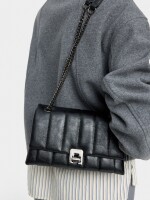 Bolso De Hombro Acolchado negro