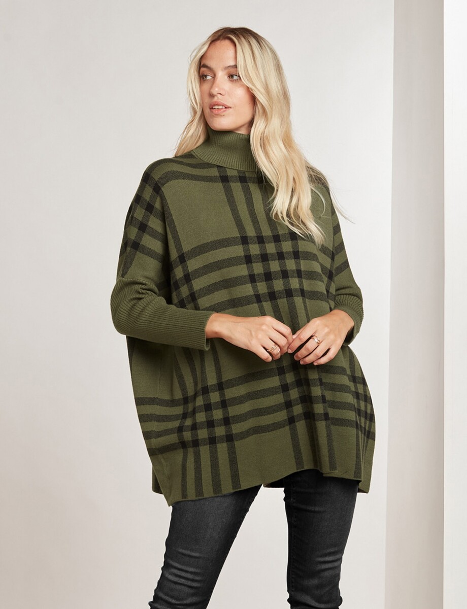 Polera Oversized - Oliva/multi 