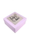 Caja 20x20x9,5 c/visor. LILA - FELIZ DIA