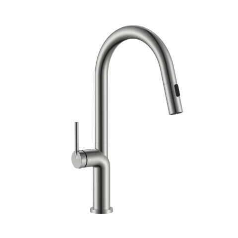 Grifería de Cocina Monocomando de mesada Eon Curvo Extensible Satinado Grifería De Cocina Monocomando De Mesada Eon Curvo Extensible Satinado