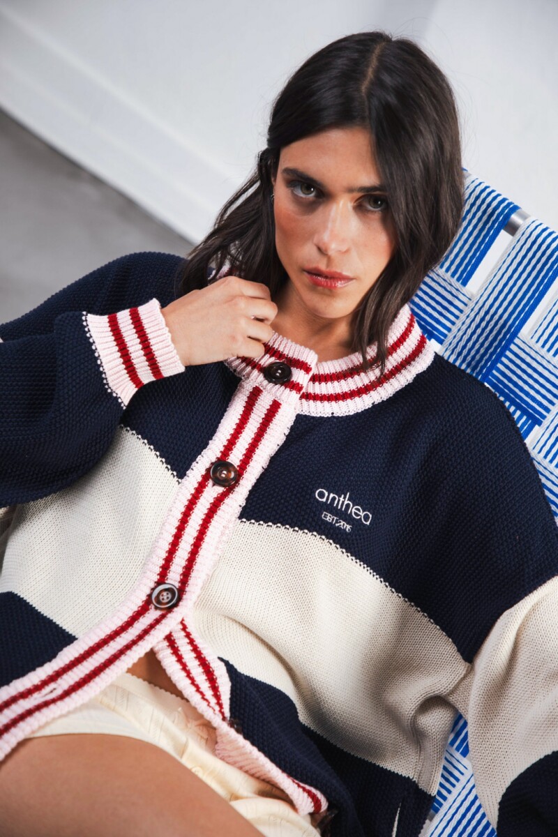 Cardigan New Glory - Azul 