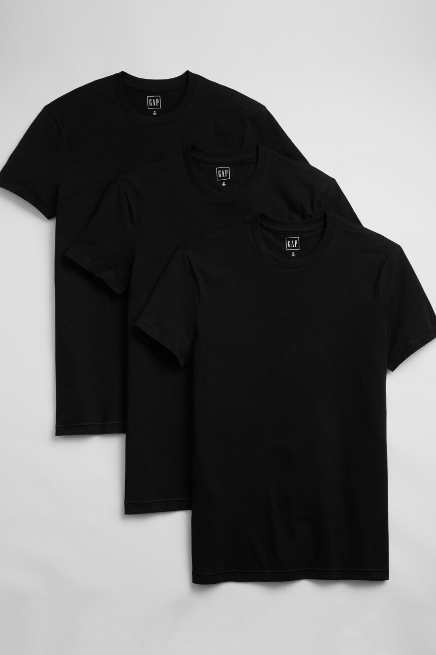 Remera Bàsica Pack X3 True Black