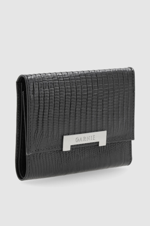Monedero Cindy Iguana Negro