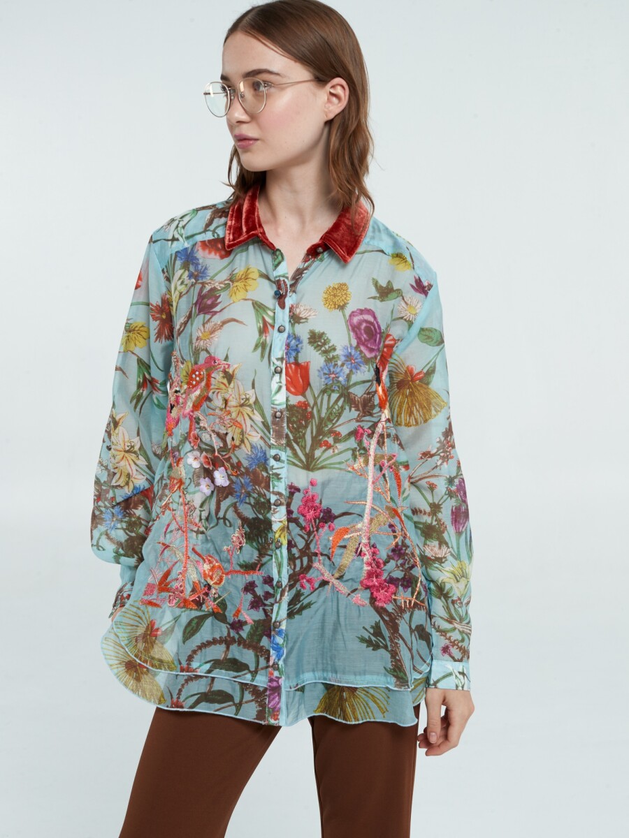 LILIA EMBROIDERED SHIRT 