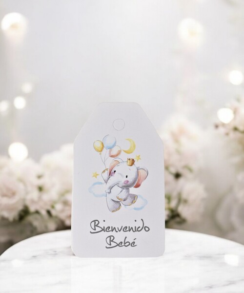 Tag baby shower 5x8,5. DISEÑO 5