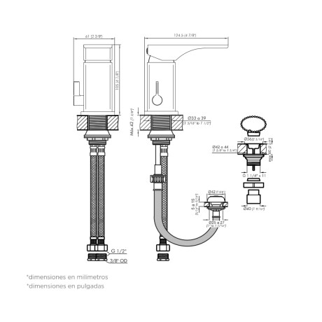 BIDET MONOCOMANDO PARA BAÑO NEGRO MATE LINEA SAUCO 000