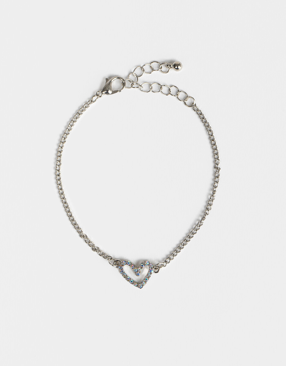 Pulsera Flexible Con Corazón 