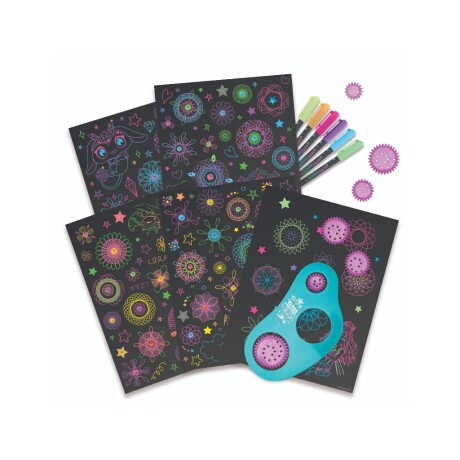 Set para dibujar hojas negras y lapiceras Set para dibujar hojas negras y lapiceras