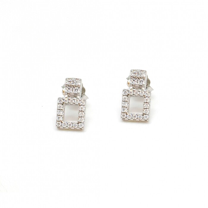 Caravanas en Plata 925 con Zirconias Caravanas en Plata 925 con Zirconias