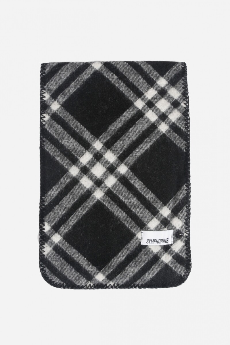 Bufanda rombos reversible negro