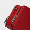 Bandolera New Penny en efecto cuero zaffiano Rojo