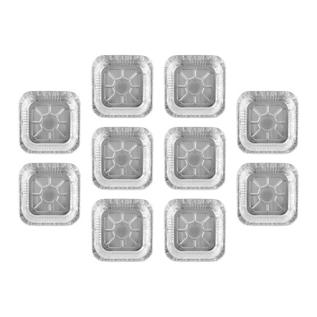 10 bandejas de aluminio cuadradas 16cm 10 bandejas de aluminio cuadradas 16cm