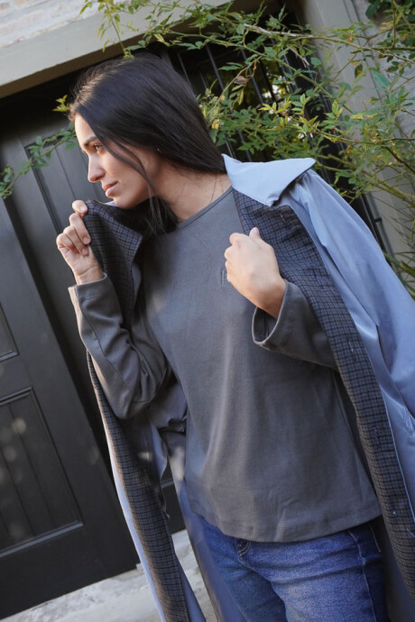 Long Pur Gris Oscuro