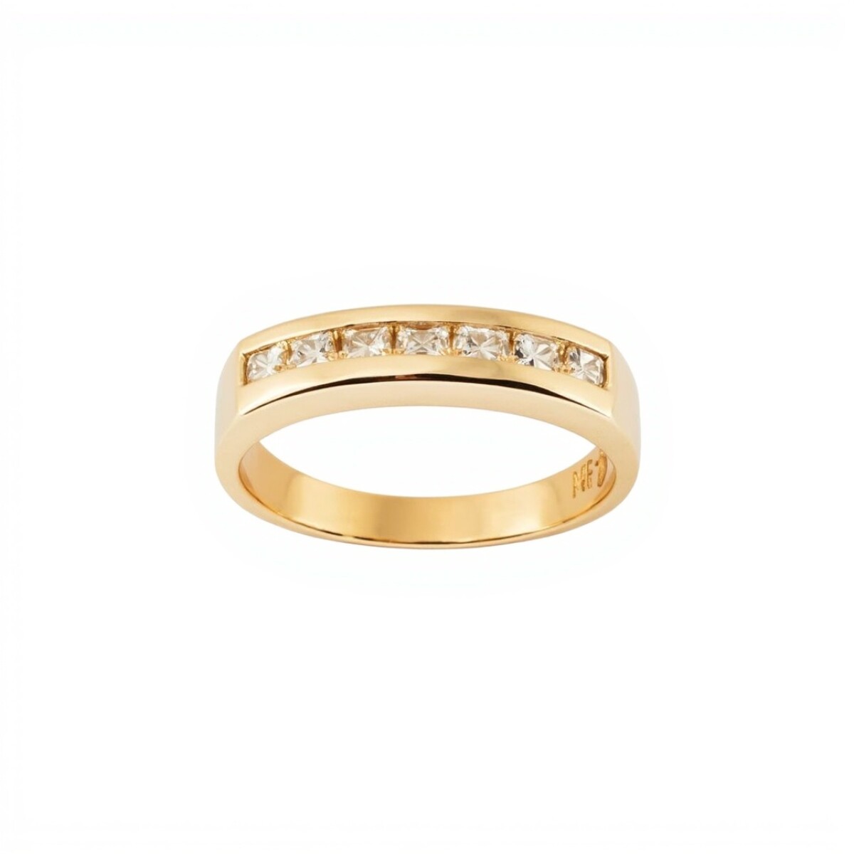 Anillo-Oro bajo-Piedra zirconia-AN8009 - conpiedra 