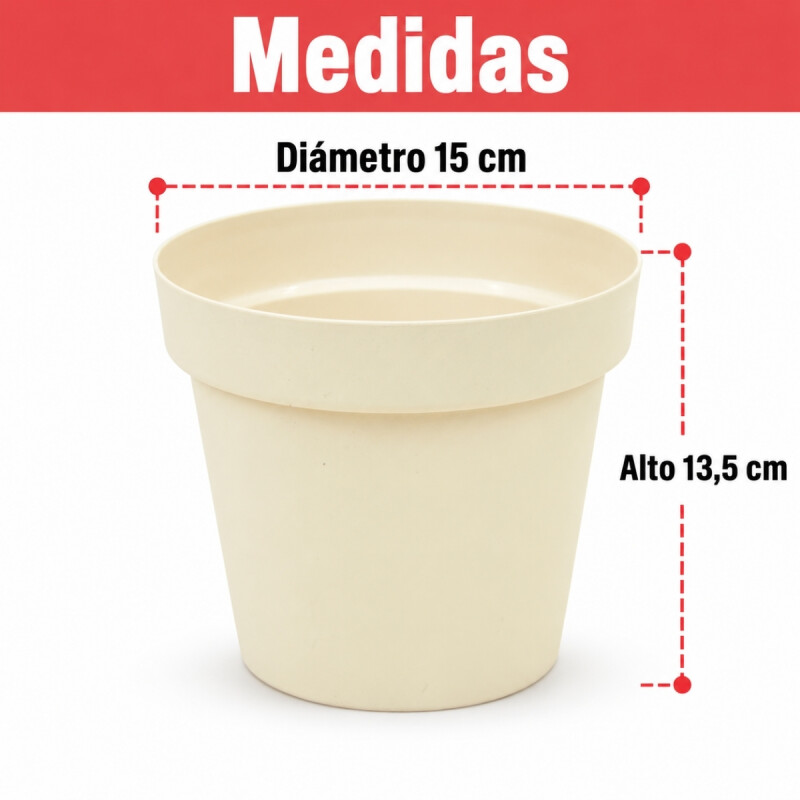 Set x4 Maceta 1,5 lts ARENA