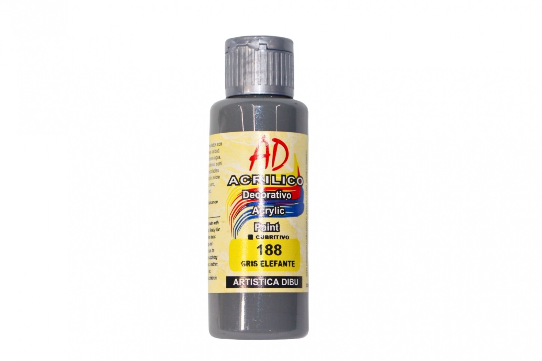 PINTURA ACRILICA ARTISTICA DIBU 60 ML. DIFERENTES COLORES - COLOR GRIS ELEFANTE 188 