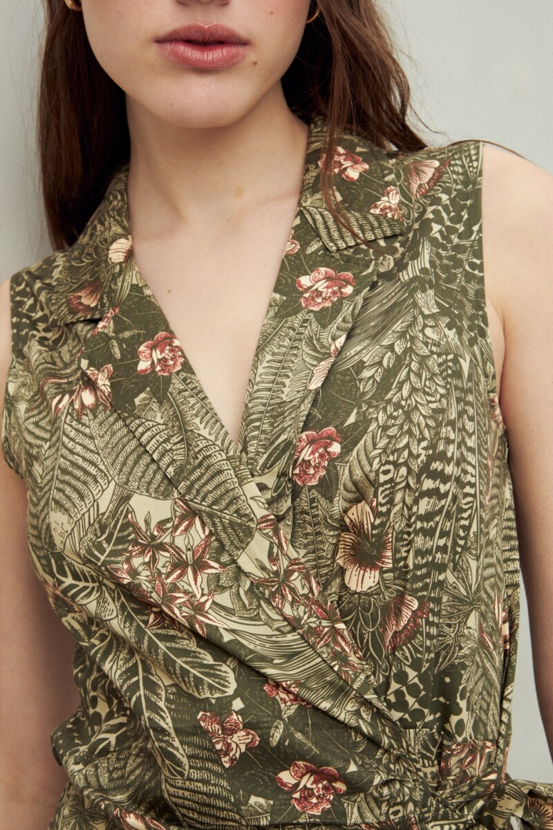 VESTIDO OFERPLAY Verde Oliva