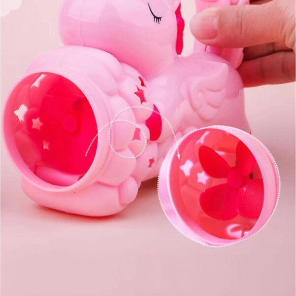 Pistola Burbujero Infantil Niños Automatico Unicornio Variante Color Rosa