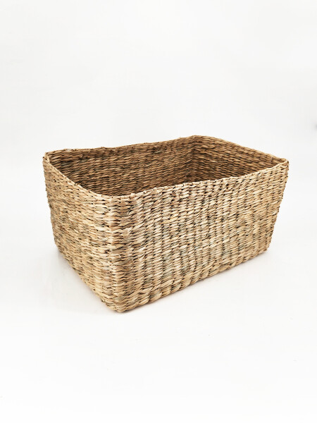 CANASTO RECTANGULAR BAJO MARRON