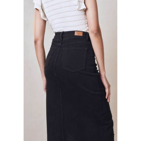 Falda Midi Negro Negro