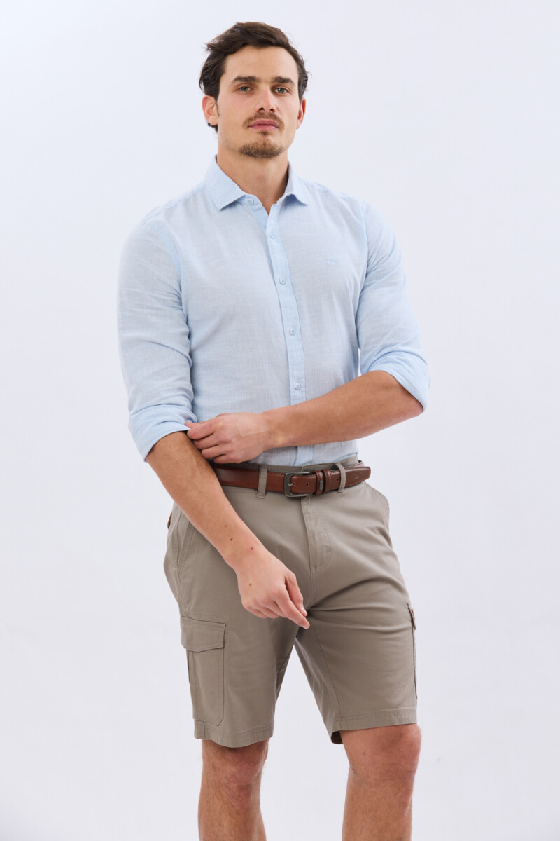 BERMUDA CARGO CON ELASTANO - Khaki 