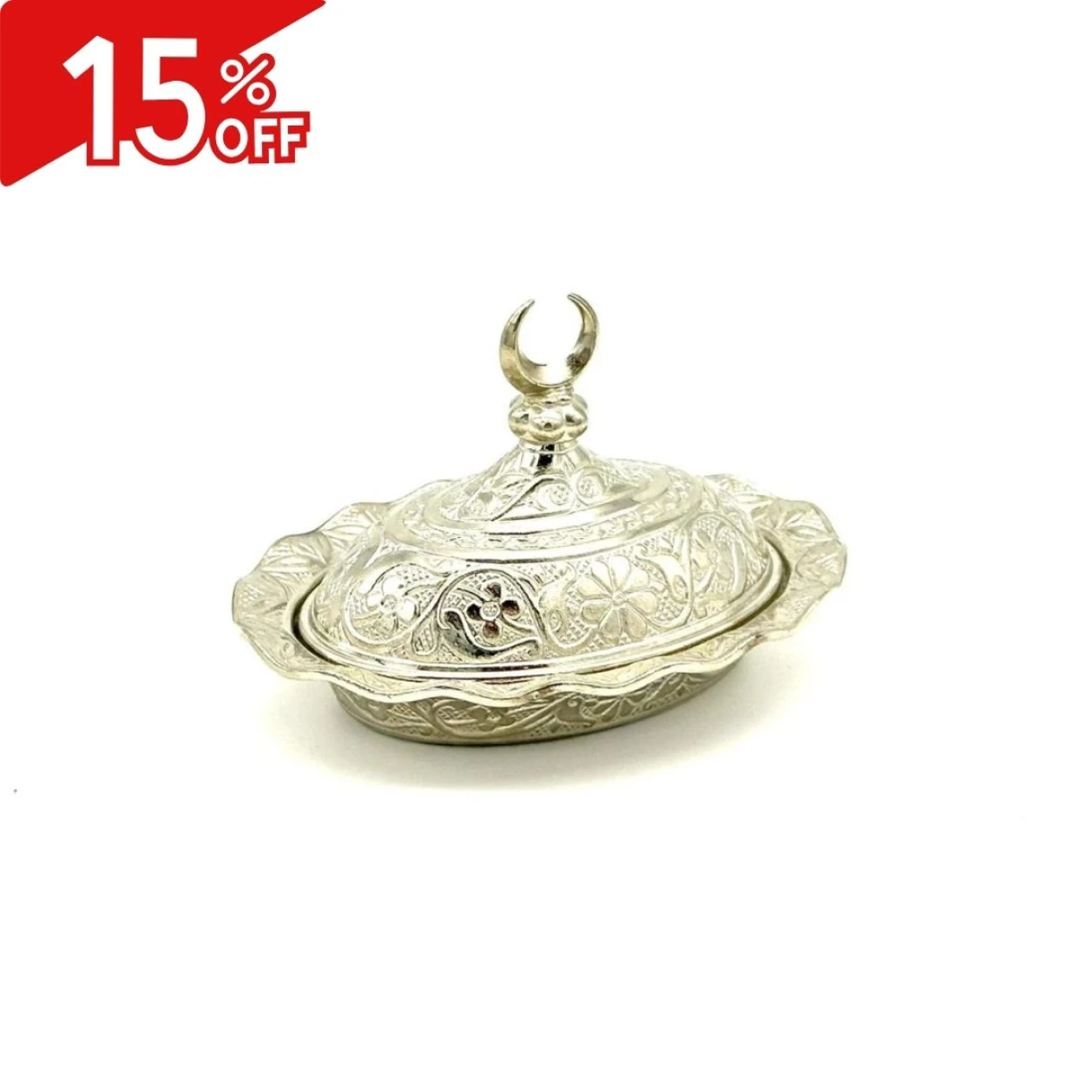 Mini Tajine metal plateado 